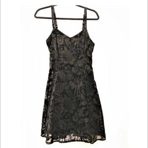 80's Vintage Prom Dress - Back Lace M